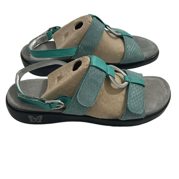 Alegria Sandal Julie Metallic Aqua Slingback Women’s Shoes Size US 10 | EU 40 - Picture 2 of 8